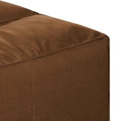 Loftscape Canapé d'angle Calli - Cuir synthétique marron clair - Méridienne à droite (vue de face) -Canapés Soldes Magasin ecksofa calli kunstleder hellbraun longchair davorstehend rechts 394755