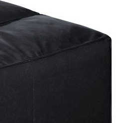 Loftscape Canapé d'angle Calli - Cuir synthétique noir - Méridienne à droite (vue de face) -Canapés Soldes Magasin ecksofa calli kunstleder schwarz longchair davorstehend rechts 394688