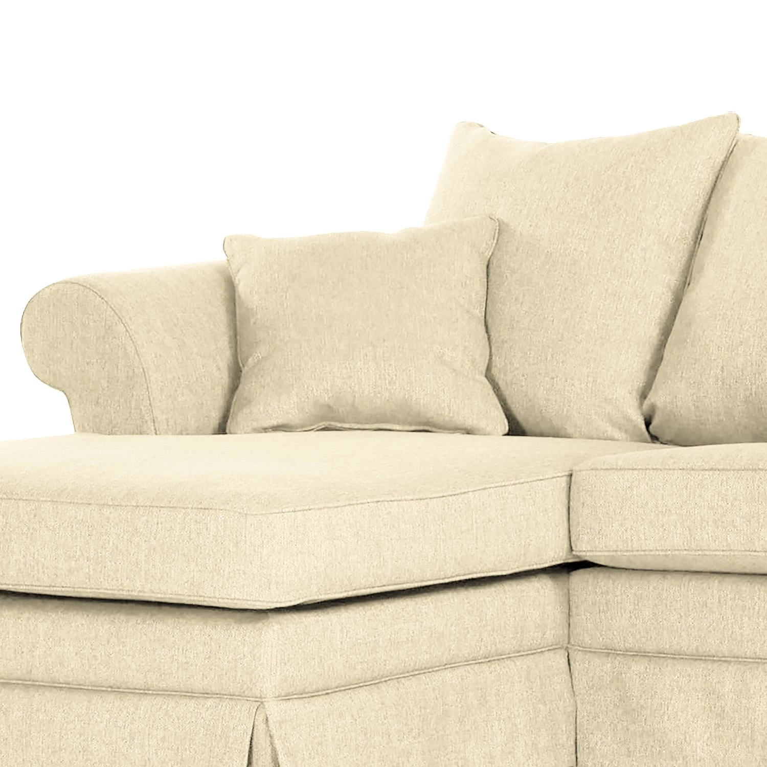 Maison Belfort Canapé d'angle Campagne I Tissu - Ecru - Méridienne courte à gauche (vue de face) 4 Maison Belfort Canapé d'angle Campagne I Tissu - Ecru - Méridienne courte à gauche (vue de face) – Image 4