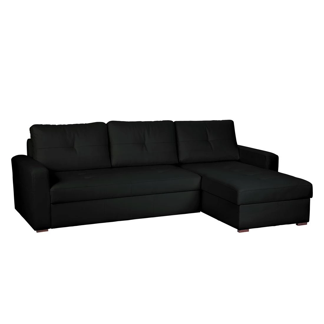 Fredriks Canapé d'angle Cavolo - Avec fonction couchage - Imitation cuir noir - Méridienne montable à gauche ou à droite 2 Fredriks Canapé d'angle Cavolo - Avec fonction couchage - Imitation cuir noir - Méridienne montable à gauche ou à droite – Image 2