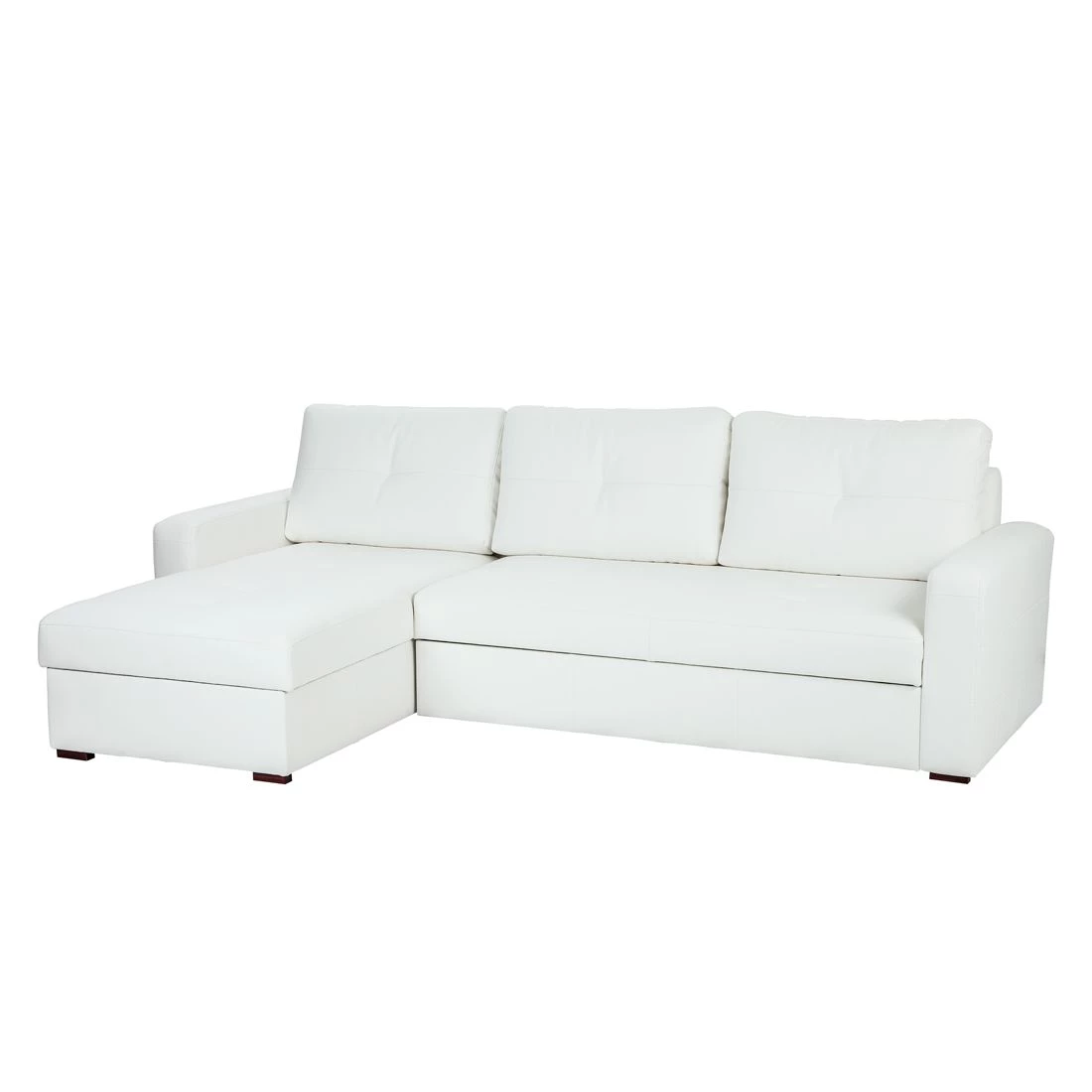 Fredriks Canapé d'angle Cavolo - Avec fonction couchage - Imitation cuir blanc - Méridienne montable à gauche ou à droite 1 Fredriks Canapé d'angle Cavolo - Avec fonction couchage - Imitation cuir blanc - Méridienne montable à gauche ou à droite