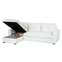 Fredriks Canapé d'angle Cavolo - Avec fonction couchage - Imitation cuir blanc - Méridienne montable à gauche ou à droite 10 Fredriks Canapé d'angle Cavolo - Avec fonction couchage - Imitation cuir blanc - Méridienne montable à gauche ou à droite -Canapés Soldes Magasin ecksofa cavolo mit schlaffunktion kunstleder weiss ottomane rechts links montierbar 1318493