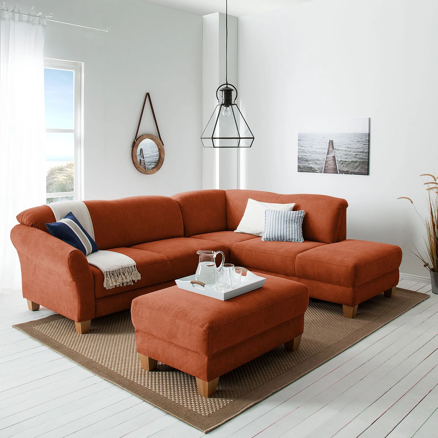 Ars Natura Canapé d'angle Cebu - Marron miel - Méridienne longue à droite (vue de face) - Avec réglage de la profondeur d'assise 3 Ars Natura Canapé d'angle Cebu - Marron miel - Méridienne longue à droite (vue de face) - Avec réglage de la profondeur d'assise – Image 3