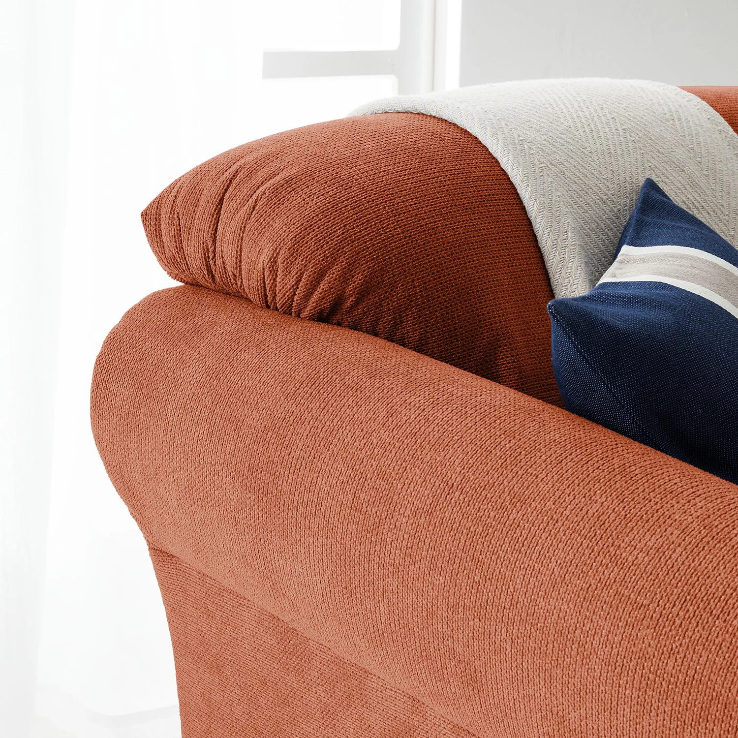 Ars Natura Canapé d'angle Cebu - Marron miel - Méridienne longue à droite (vue de face) - Avec réglage de la profondeur d'assise 7 Ars Natura Canapé d'angle Cebu - Marron miel - Méridienne longue à droite (vue de face) - Avec réglage de la profondeur d'assise – Image 7