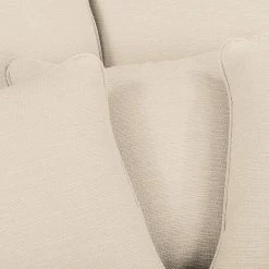 Naturoo Canapé d'angle Coolock - Crème - Méridienne longue à droite (vue de face) -Canapés Soldes Magasin ecksofa coolock webstoff ottomane davorstehend rechts creme 4185052