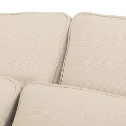 Naturoo Canapé d'angle Coolock - Crème - Méridienne longue à droite (vue de face) -Canapés Soldes Magasin ecksofa coolock webstoff ottomane davorstehend rechts creme 4185056