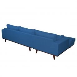 Mørteens Canapé d'angle Billund II - Bleu brillant - Méridienne courte à gauche (vue de face) -Canapés Soldes Magasin ecksofa daro webstoff longchair ottomane davorstehend links brilliantblau 3683961
