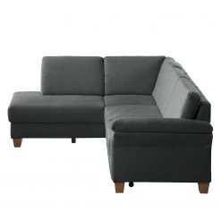 Ars Natura Canapé d'angle Davao - Microfibre -Canapés Soldes Magasin ecksofa davao microfaser ottomane davorstehend links mit schlaffunktion dunkelgrau 4796840