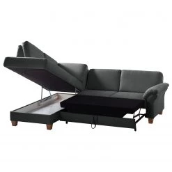 Ars Natura Canapé d'angle Davao - Microfibre -Canapés Soldes Magasin ecksofa davao microfaser ottomane davorstehend links mit schlaffunktion dunkelgrau 4796868