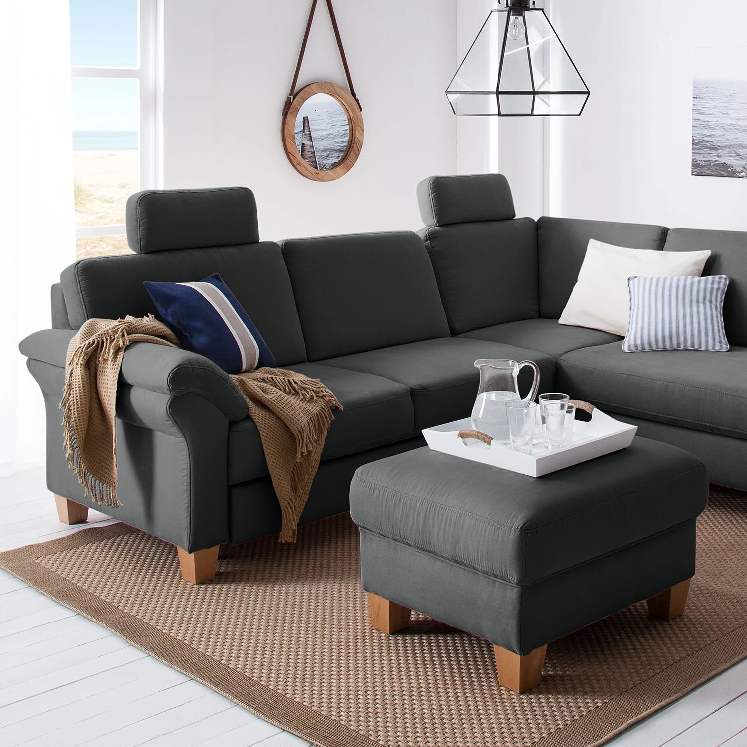 Ars Natura Canapé d'angle Davao - Gris foncé - Méridienne longue à droite (vue de face) 4 Ars Natura Canapé d'angle Davao - Gris foncé - Méridienne longue à droite (vue de face) – Image 4