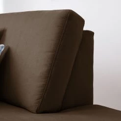 Ars Natura Canapé d'angle Davao - Marron - Méridienne longue à droite (vue de face) -Canapés Soldes Magasin ecksofa davao microfaser ottomane davorstehend rechts ohne schlaffunktion braun 4643440