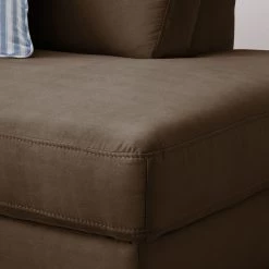 Ars Natura Canapé d'angle Davao - Marron - Méridienne longue à droite (vue de face) -Canapés Soldes Magasin ecksofa davao microfaser ottomane davorstehend rechts ohne schlaffunktion braun 4643444