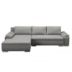 Fredriks Canapé d'angle Dengie (convertible) - Tissu structuré -Canapés Soldes Magasin ecksofa dengie mit schlaffunktion strukturstoff longchair davorstehend links platin 5055276