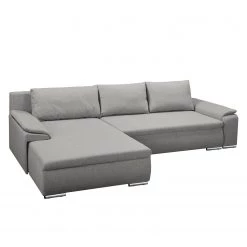 Fredriks Canapé d'angle Dengie (convertible) - Tissu structuré -Canapés Soldes Magasin ecksofa dengie mit schlaffunktion strukturstoff longchair davorstehend links platin 5055296