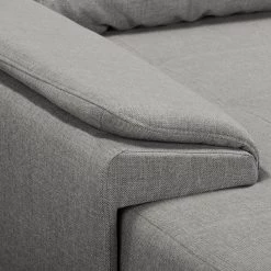 Fredriks Canapé d'angle Dengie (convertible) - Tissu structuré -Canapés Soldes Magasin ecksofa dengie mit schlaffunktion strukturstoff longchair davorstehend links platin 5055312