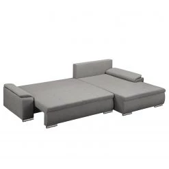 Fredriks Canapé d'angle Dengie (convertible) - Tissu structuré -Canapés Soldes Magasin ecksofa dengie mit schlaffunktion strukturstoff longchair davorstehend rechts platin 5055592