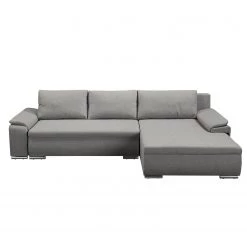 Fredriks Canapé d'angle Dengie (convertible) - Tissu structuré -Canapés Soldes Magasin ecksofa dengie mit schlaffunktion strukturstoff longchair davorstehend rechts platin 5055604
