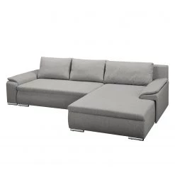 Fredriks Canapé d'angle Dengie (convertible) - Tissu structuré -Canapés Soldes Magasin ecksofa dengie mit schlaffunktion strukturstoff longchair davorstehend rechts platin 5055624