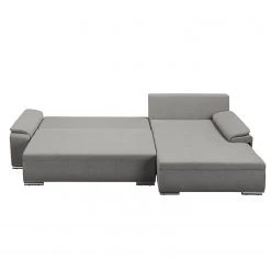 Fredriks Canapé d'angle Dengie (convertible) - Tissu structuré -Canapés Soldes Magasin ecksofa dengie mit schlaffunktion strukturstoff longchair davorstehend rechts platin 5055628