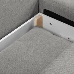 Fredriks Canapé d'angle Dengie (convertible) - Tissu structuré -Canapés Soldes Magasin ecksofa dengie mit schlaffunktion strukturstoff longchair davorstehend rechts platin 5055640