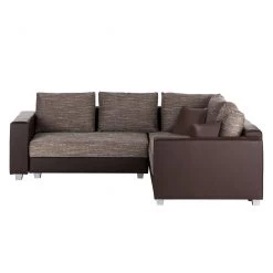 Fredriks Canapé d'angle Dublin I (convertible) - Marron foncé / Cappuccino - Largeur : 254 cm 11 Fredriks Canapé d'angle Dublin I (convertible) - Marron foncé / Cappuccino - Largeur : 254 cm -Canapés Soldes Magasin ecksofa dublin mit schlaffunktion kunstleder stoff braun 1420044