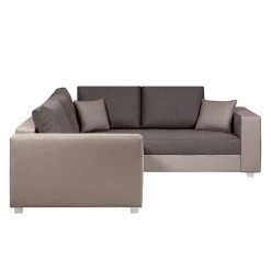 Fredriks Canapé d'angle Dublin I (convertible) - Taupe / Marron - Largeur : 254 cm 11 Fredriks Canapé d'angle Dublin I (convertible) - Taupe / Marron - Largeur : 254 cm -Canapés Soldes Magasin ecksofa dublin mit schlaffunktion kunstleder taupe strukturstoff braun 289627