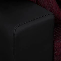 Fredriks Canapé d'angle Dulmen (convertible) - Imitation cuir / Tissu structuré - Méridienne à monter gauche ou droite - Noir / Pourpre -Canapés Soldes Magasin ecksofa dulmen mit schlaffunktion beidseitig montierbar kunstleder strukturstoff schwarz lila 4964712