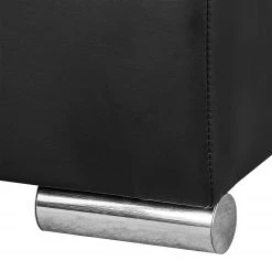 Fredriks Canapé d'angle Dulmen (convertible) - Imitation cuir / Tissu structuré - Méridienne à monter gauche ou droite - Noir / Pourpre -Canapés Soldes Magasin ecksofa dulmen mit schlaffunktion beidseitig montierbar kunstleder strukturstoff schwarz lila 4964720