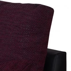 Fredriks Canapé d'angle Dulmen (convertible) - Imitation cuir / Tissu structuré - Méridienne à monter gauche ou droite - Noir / Pourpre -Canapés Soldes Magasin ecksofa dulmen mit schlaffunktion beidseitig montierbar kunstleder strukturstoff schwarz lila 4964724