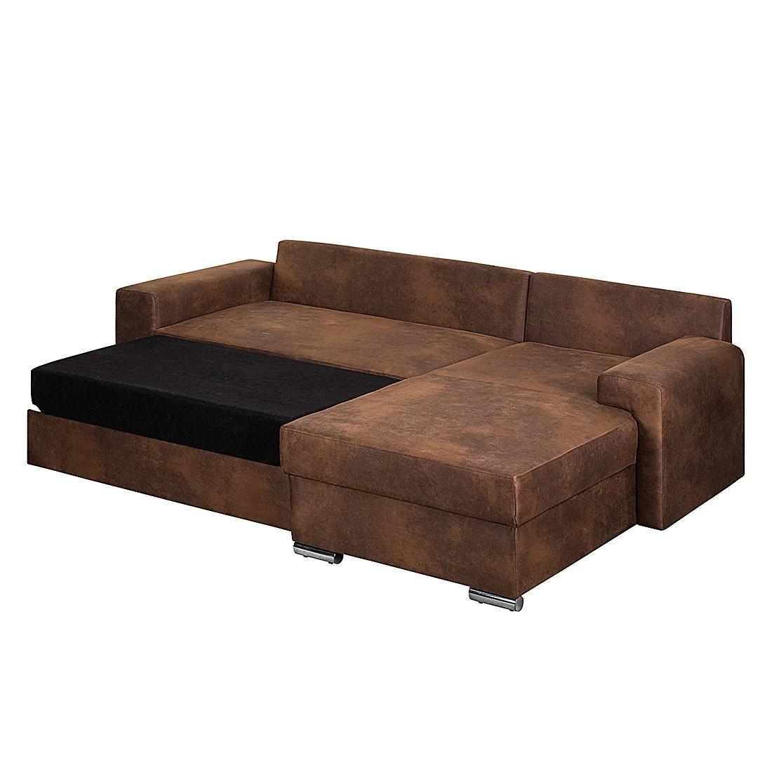 Ars manufacti Canapé d'angle Dulmen (convertible) - Marron foncé 2 Ars manufacti Canapé d'angle Dulmen (convertible) - Marron foncé – Image 2