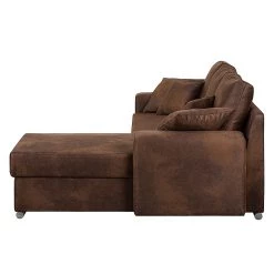 Ars manufacti Canapé d'angle Dulmen (convertible) - Marron foncé 30 Ars manufacti Canapé d'angle Dulmen (convertible) - Marron foncé -Canapés Soldes Magasin ecksofa dulmen mit schlaffunktion samtstoff longchair beidseitig montierbar dunkelbraun 1234866