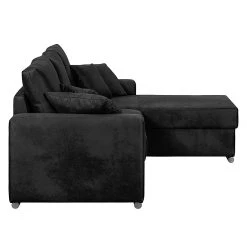 Ars manufacti Canapé d'angle Dulmen (convertible) - Noir 28 Ars manufacti Canapé d'angle Dulmen (convertible) - Noir -Canapés Soldes Magasin ecksofa dulmen mit schlaffunktion samtstoff longchair beidseitig montierbar schwarz 1231774