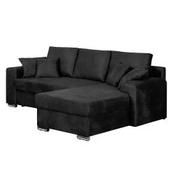 Ars manufacti Canapé d'angle Dulmen (convertible) - Noir 22 Ars manufacti Canapé d'angle Dulmen (convertible) - Noir -Canapés Soldes Magasin ecksofa dulmen mit schlaffunktion samtstoff longchair beidseitig montierbar schwarz 1231814