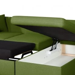 Mørteens Canapé d'angle convertible Eastville - Tissu - Méridienne à monter à gauche ou à droite - Vert vieilli - Coffre de lit - Fonction couchage -Canapés Soldes Magasin ecksofa eastville mit schlaffunktion webstoff longchair beidseitig montierbar antikgruen 4515048