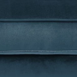 Eva Padberg Collection Canapé d'angle Edina - Bleu foncé - Méridienne courte à gauche (vue de face) - Avec repose-pieds -Canapés Soldes Magasin ecksofa edina samt longchair ottomane davorstehend links mit hocker dunkelblau 4706188