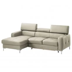 Cotta Canapé d'angle Eduardo I - Cappuccino - Méridienne courte à gauche (vue de face) - Coffre de lit - Fonction couchage -Canapés Soldes Magasin ecksofa eduardo i echtleder longchair ottomane davorstehend links mit schlaffunktion cappuccino 4906440