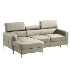 Cotta Canapé d'angle Eduardo I - Cappuccino - Méridienne courte à gauche (vue de face) - Coffre de lit - Fonction couchage -Canapés Soldes Magasin ecksofa eduardo i echtleder longchair ottomane davorstehend links mit schlaffunktion cappuccino 4906460