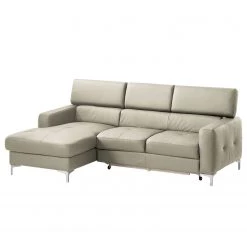 Cotta Canapé d'angle Eduardo I - Cappuccino - Méridienne courte à gauche (vue de face) - Coffre de lit - Fonction couchage -Canapés Soldes Magasin ecksofa eduardo i echtleder longchair ottomane davorstehend links mit schlaffunktion cappuccino 4906464