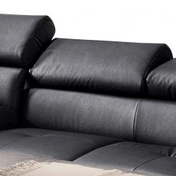 Cotta Canapé d'angle Eduardo II - Noir - Méridienne courte à gauche (vue de face) - Coffre de lit - Fonction couchage 19 Cotta Canapé d'angle Eduardo II - Noir - Méridienne courte à gauche (vue de face) - Coffre de lit - Fonction couchage -Canapés Soldes Magasin ecksofa eduardo ii echtleder longchair ottomane davorstehend links mit schlaffunktion schwarz 5152412