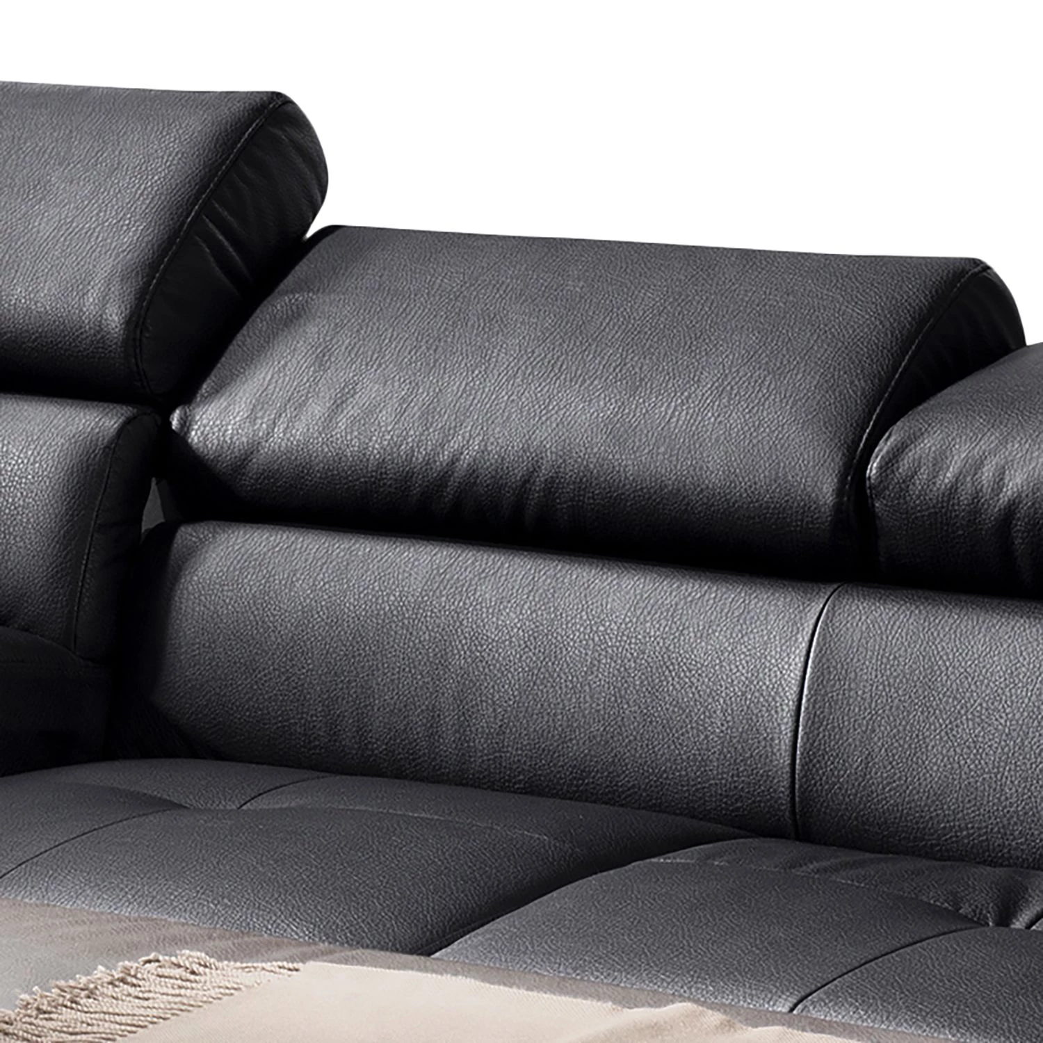 Cotta Canapé d'angle Eduardo II - Noir - Méridienne courte à gauche (vue de face) - Coffre de lit - Fonction couchage 10 Cotta Canapé d'angle Eduardo II - Noir - Méridienne courte à gauche (vue de face) - Coffre de lit - Fonction couchage – Image 10