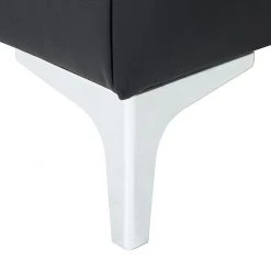 Loftscape Canapé d'angle Giulia - Noir - Méridienne courte à gauche (vue de face) -Canapés Soldes Magasin ecksofa giulia echtleder schwarz longchair davorstehend links 530641