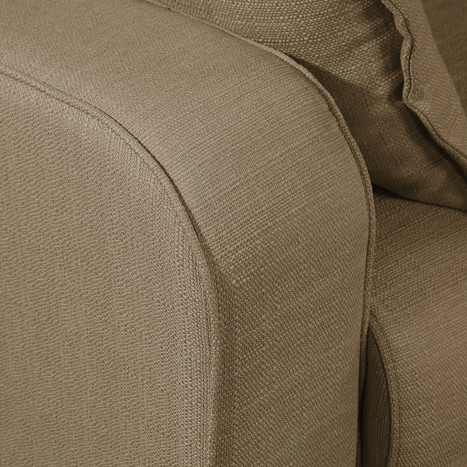 Mørteens Canapé d'angle Greeneville - Tissu structuré - Nougat - Méridienne courte à droite (vue de face) 5 Mørteens Canapé d'angle Greeneville - Tissu structuré - Nougat - Méridienne courte à droite (vue de face) – Image 5