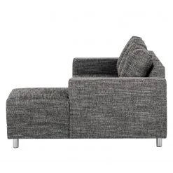 Loftscape Canapé d'angle Greenwood - Tissu structuré Lawan: Noir - Méridienne courte à droite (vue de face) -Canapés Soldes Magasin ecksofa greenwood strukturstoff longchair ottomane davorstehend rechts schwarz 4104816
