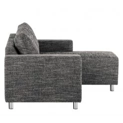 Loftscape Canapé d'angle Greenwood - Tissu structuré Lawan: Noir - Méridienne courte à droite (vue de face) -Canapés Soldes Magasin ecksofa greenwood strukturstoff longchair ottomane davorstehend rechts schwarz 4104824