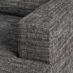 Loftscape Canapé d'angle Greenwood - Tissu structuré Lawan: Noir - Méridienne courte à droite (vue de face) -Canapés Soldes Magasin ecksofa greenwood strukturstoff longchair ottomane davorstehend rechts schwarz 4104832