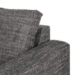 Loftscape Canapé d'angle Greenwood - Tissu structuré Lawan: Noir - Méridienne courte à droite (vue de face) -Canapés Soldes Magasin ecksofa greenwood strukturstoff longchair ottomane davorstehend rechts schwarz 4104836