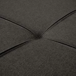 Fredriks Canapé d'angle Healy - Gris foncé - Méridienne courte à droite (vue de face) - Avec repose-pieds -Canapés Soldes Magasin ecksofa healy filz longchair ottomane davorstehend links mit hocker taupe 4772560