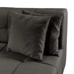 Fredriks Canapé d'angle Healy - Gris foncé - Méridienne courte à droite (vue de face) - Avec repose-pieds -Canapés Soldes Magasin ecksofa healy filz longchair ottomane davorstehend rechts mit hocker taupe 4772800