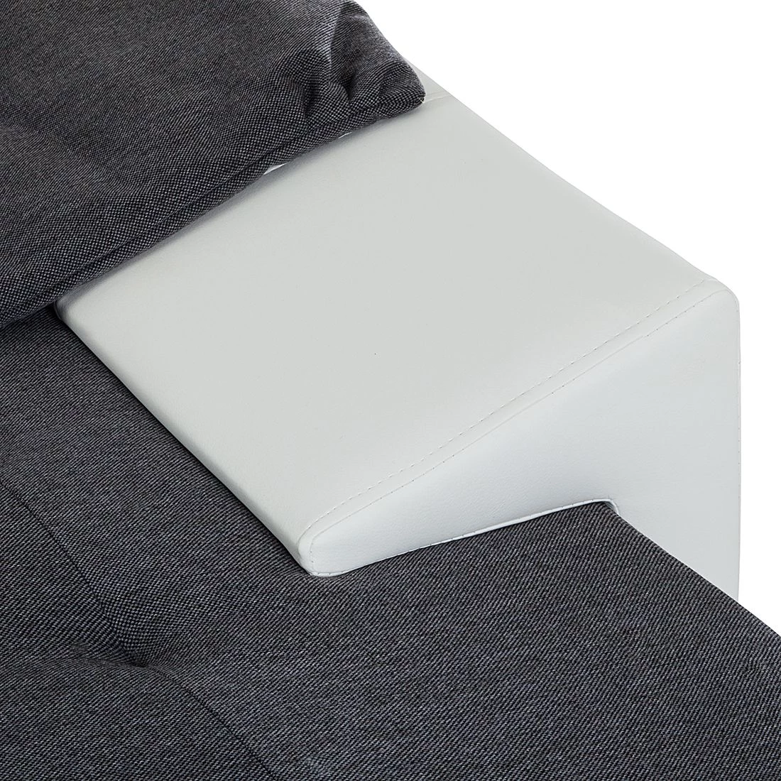 Mooved Canapé d'angle Huelva (convertible) - Blanc / Gris - Méridienne courte à droite (vue de face) 11 Mooved Canapé d'angle Huelva (convertible) - Blanc / Gris - Méridienne courte à droite (vue de face) – Image 11