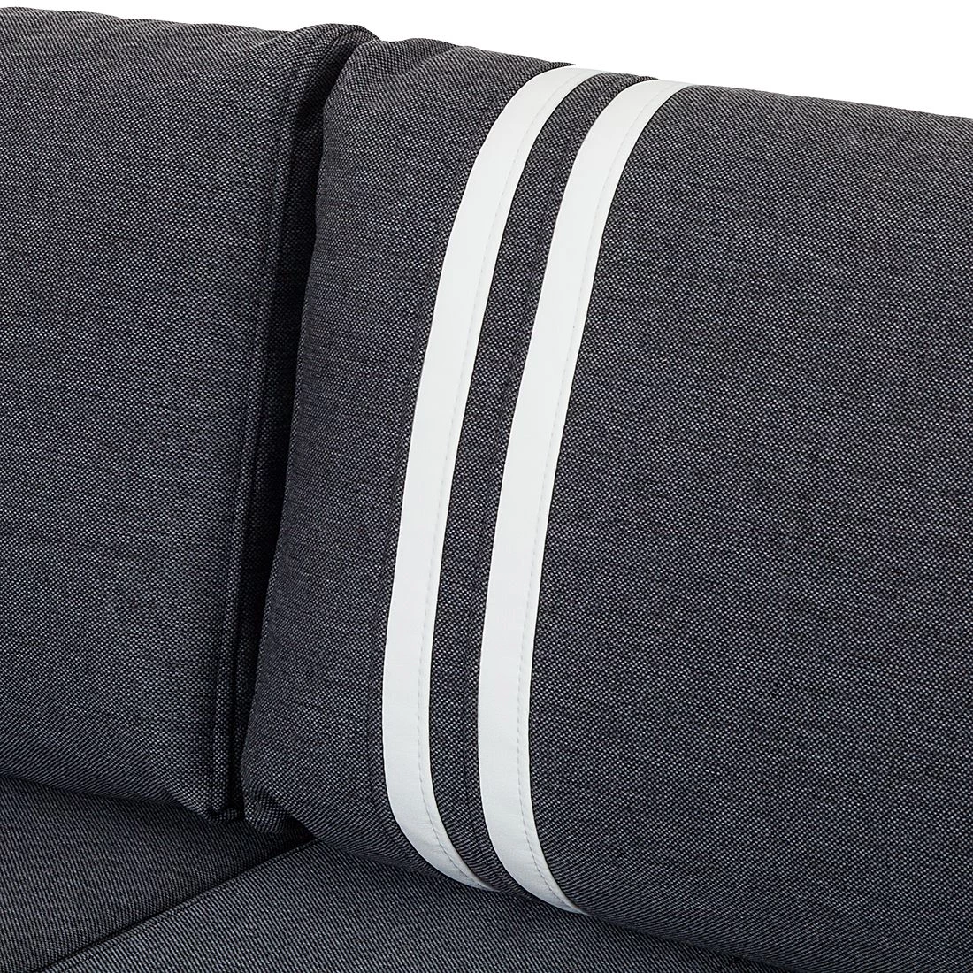 Mooved Canapé d'angle Huelva (convertible) - Blanc / Gris - Méridienne courte à droite (vue de face) 10 Mooved Canapé d'angle Huelva (convertible) - Blanc / Gris - Méridienne courte à droite (vue de face) – Image 10